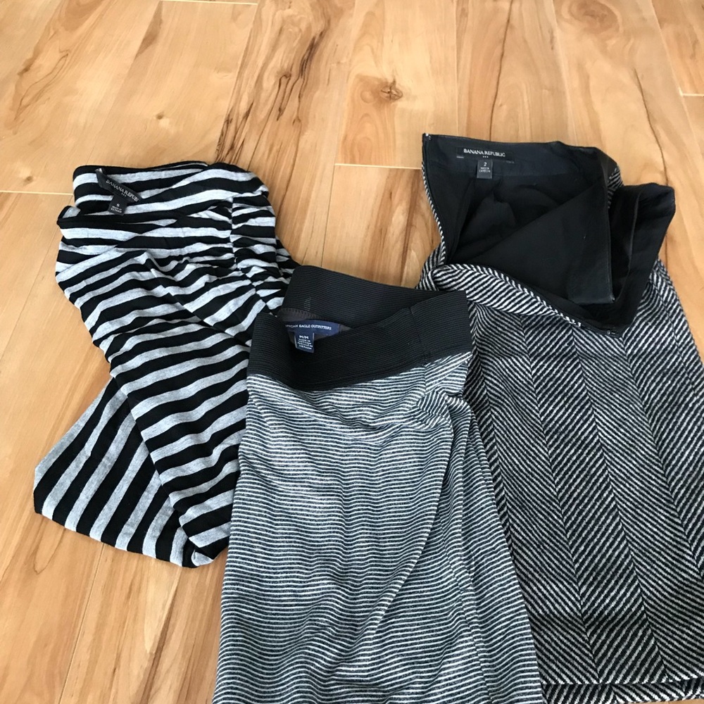 Three mini skirts